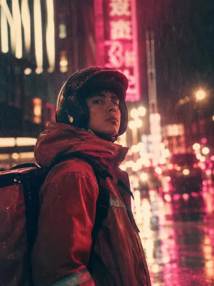 外卖小哥的逆袭人生短剧竖版封面